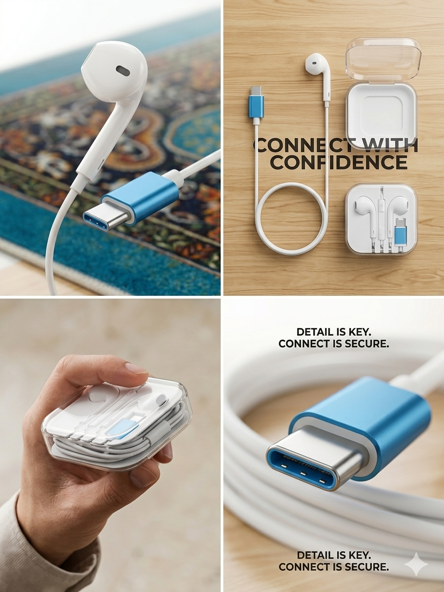 Wired Earphone Type c