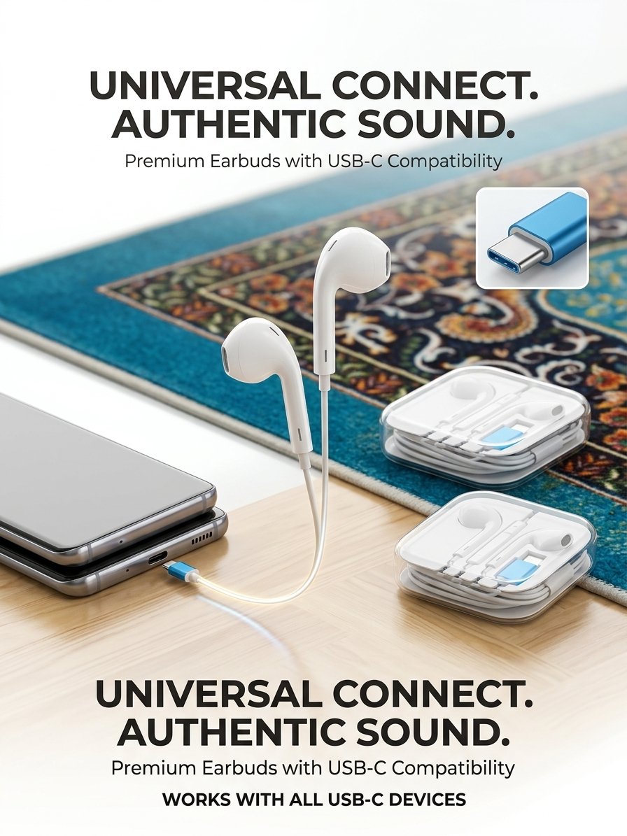 Wired Earphone Type c